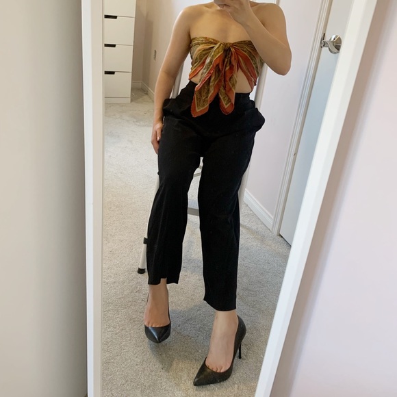 Vintage scarf | silky brown colour - Picture 1 of 9